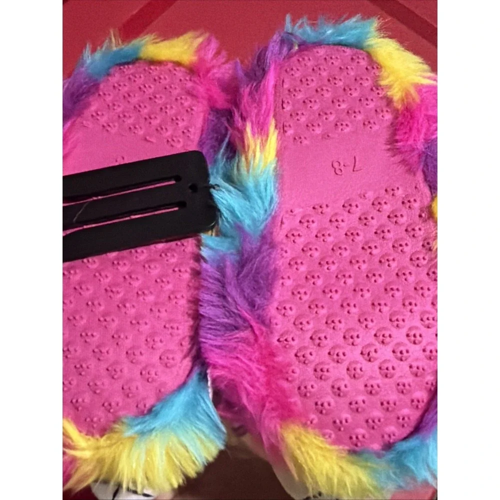 Paw Patrol Slippers Toddler Girls 7-8 Everest Sky House Shoes Kids Fuzzy